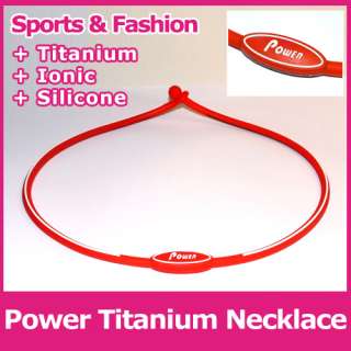 Power Titanium Baseball Necklace Balance Body T Pink  