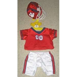   Bear Workshop Red Jersey & Helmet Football Outfit  3 Pc  Toys & Games