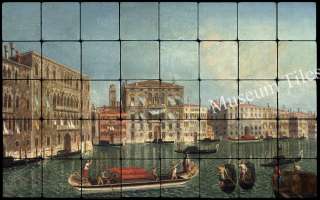 32x20 Marieschi Grand Canal Venice Fine Art Tile Mural  