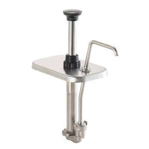 Server S/S Syrup Pump w/ White Knob for Shallow Fountain Jars  