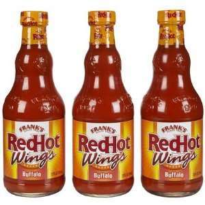  Franks RedHot Buffalo Wing Sauce, 12 oz, 3 ct (Quantity 
