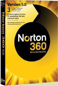 NEW Symantec Norton 360 Version 5.0 3 PC User 1 Year Retail Sealed Box 