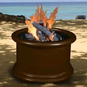   Chocolate Brown   Fire Pit   Smoked Glass   LP Gas