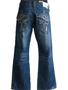   Embroidered Club Party Disco Special Occasions JEANS Light Blue 32X30