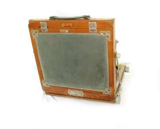 Antique 10x12 Teak Field Camera With Double Side Plate Holder (A 