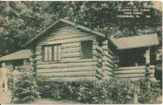 MacBeths Log Cabins Cook Forest Cooksburg PA Postcard #2  