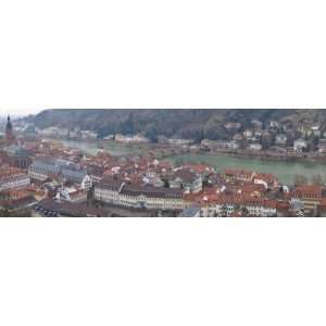  Panoramic View of Heidelberg, Germany, and the Rhine River 