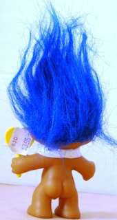 VTG New I LOVE YOU THIS MUCH Russ TROLL W/tie blue HAIR  