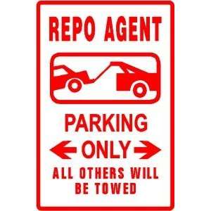  REPO AGENT PARKING repossess tow sign: Home & Kitchen