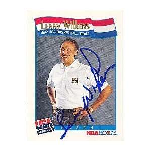  Lenny Wilkens NBA Hoops Dream Team Card Autographed 