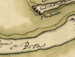 1782 map Nautical charts, Florida, Pensacola Bay  