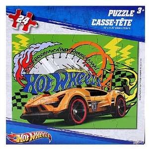  Hot Wheels 24 pc. Puzzle [Yellow Car] Toys & Games
