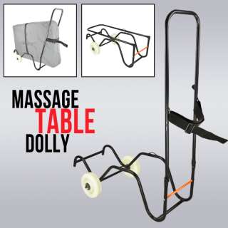 New Massage Table Portable Folding Trolley Rolling Cart Dolly Carrier 