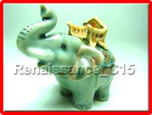 Figurine Miniature Animal Ceramic Statue Elephant #7  
