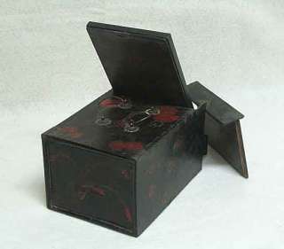 Nice Chinese Old Black Jewelry Box with Mirror M08 512  
