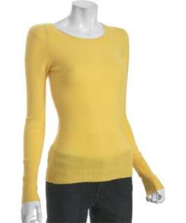Autumn Cashmere marigold cashmere basic crewneck sweater   up 
