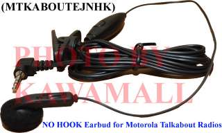 Earbud One wire Mic with PTT for Motorola TalkAbout FRS  