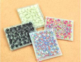 50x 3D Design Tip Nail Art Sticker Decal Manicure Mix Color Flower
