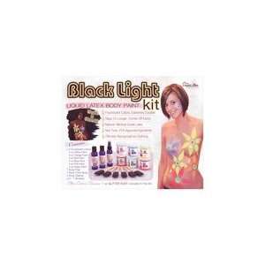    Black light liquid latex body paint kit