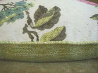 Scalamandre Floral Lampas Fabric Designer Custom Throw Pillow 1 New 