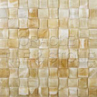 Honey Onyx Polished 3D Small Bread Premium Mosaic Tile  