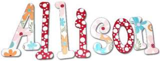 Painted Wood Wooden Name Nursery Wall Letters 8 Inch  