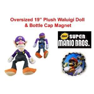   Plush Doll with Unique Mario Brothers Bottle Cap Magnet Toys & Games