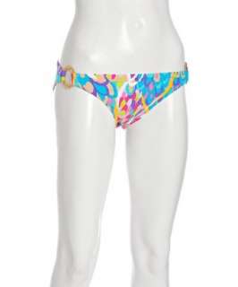 Trina Turk multicolor tropicana print ring hipster bikini bottom 