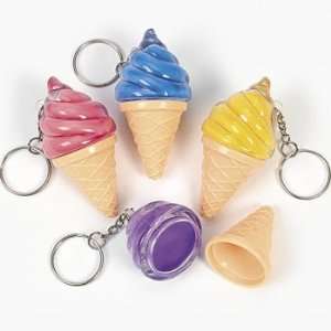 Ice Cream Cone Lip Gloss Key Chains   Costumes & Accessories & Make Up 