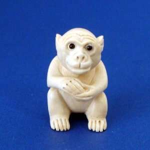 Antique Mammoth Ivory Japanese Netsuke 12 Zodiac Monkey~*~