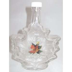  Collectible Leaf Shaped Maple Syrup Bottle 6.75 