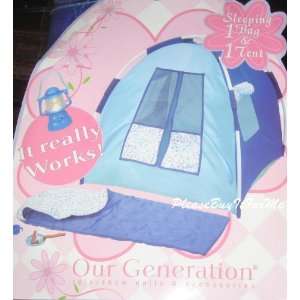  Our Generation Blue Tent & Sleeping Bag with Bounus 