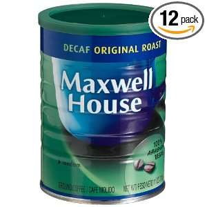 Maxwell House Decaf Original Roast (Medium) Ground Coffee, 11 Ounce 