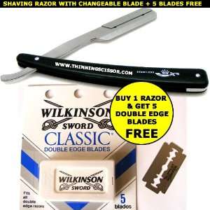   Hair Cutting Razor + 5 FREE Double Edge Blade