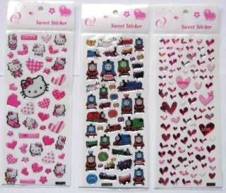Sheet 3D Kids Craft Stickers, Cardma​king, Party Bags  