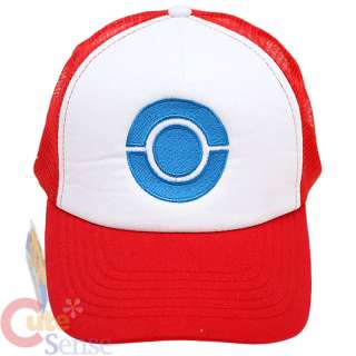 Pokemon Ashs Best Wishes Hat Black and White  Adjustable Mesh Cap 