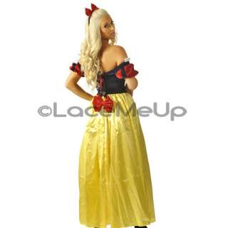 snow white costume 3pcs includes dress petticoat and hairband size 