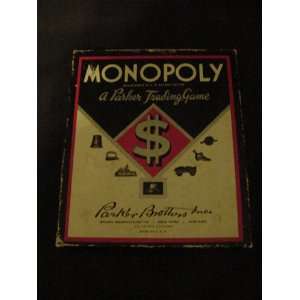  MONOPOLY, A PARKER TRADING GAME, COPYRIGHT 1936 