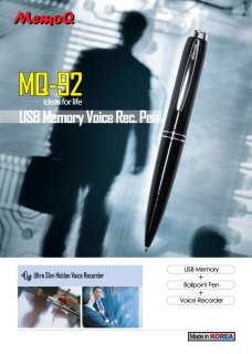New Voice Recorder Spy Pen Memo Q MQ92 USB 2GB  