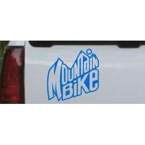 Mountain Bike Sports Car Window Wall Laptop Decal Sticker    Blue 18in 