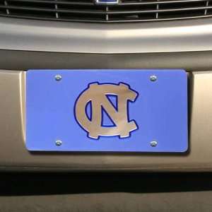  North Carolina Tar Heels (UNC) Carolina Blue Mirrored License Plate 