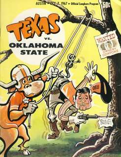 1967 Texas Longhorns v Oklahoma State Program  
