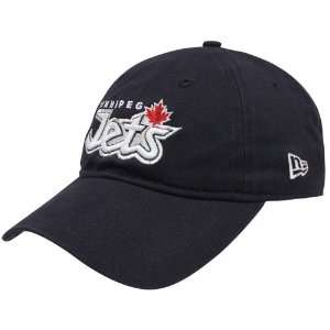 NHL New Era Winnipeg Jets Navy Blue Basic Name Slouch Adjustable Hat 