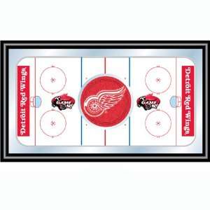  NHL Detroit Redwings Framed Hockey Rink Mirror Sports 