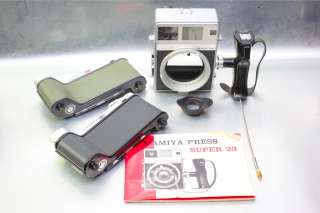 Mamiya Super 23 Universal Press Rangefinder camera+6x9 Backs+Grip/Eye 