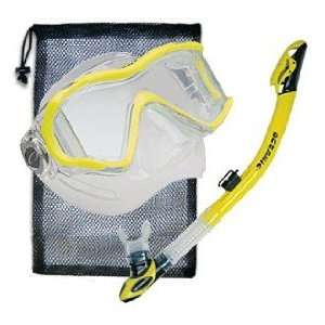  Oceanic Ultra Dry Snorkel, Aeris Europa 3 Mask & Mesh Bag 