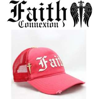New Faith Connexion Faith Off Red Trucker Caps Hats  