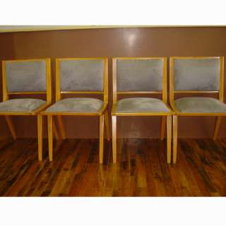 Restored Jens Risom Dining Side Armless Chairs  