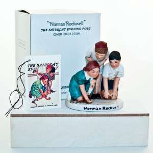Norman Rockwell Figurine Marble Players, Dave Grossman  