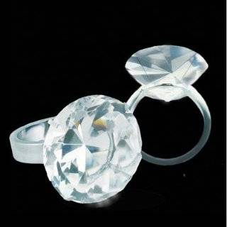 Crystal Solitaire Diamond Ring Paperweight, Napkin Holder by Gifts and 